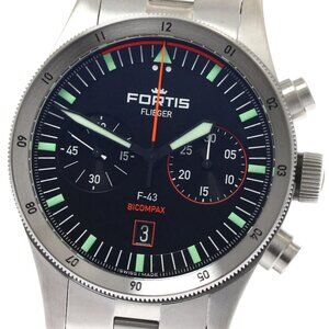 FORTIS Freeger F424.0004 F-43 Day date black Dial Automatic Men's Watch_892408